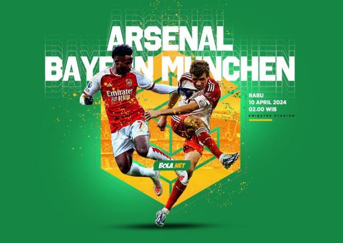 MEGABERITA - Prediksi Arsenal vs Bayern Munchen 10 April 2024